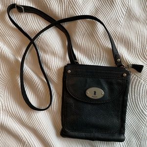 Black Fossil Crossbody